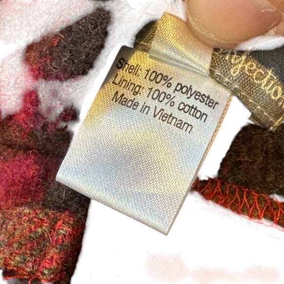 Plaid Bubble Shorts By Petit Confection 3T 100% Polyester Shell & Cotton Lining - Picture 5 of 5